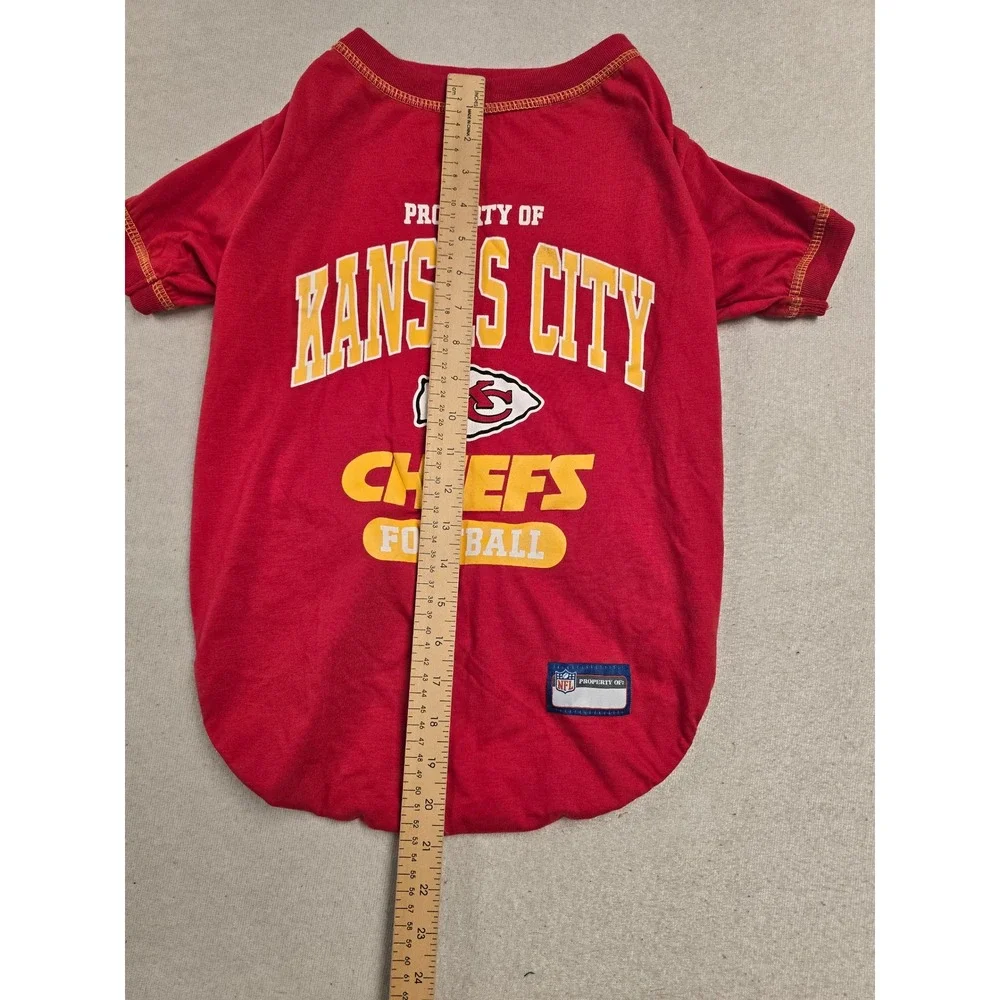 NFL Kansas City Chiefs Dog Shirt Red Pet‎ Jersey T-Shirt football fan gear